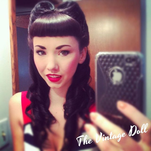 Victory rolls sale with bangs